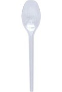 Plastik Sup Kaşık Şeffaf - 100 Adet (Paket)