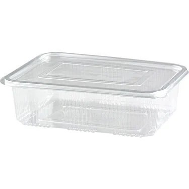 Plastik Sızdırmaz Kap Düz Kapaklı 1500 cc - 100 Adet (Paket)