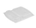 2 Bölmeli Yemek Kabı  Kapağı - 50 Adet x 6 Paket (Koli)