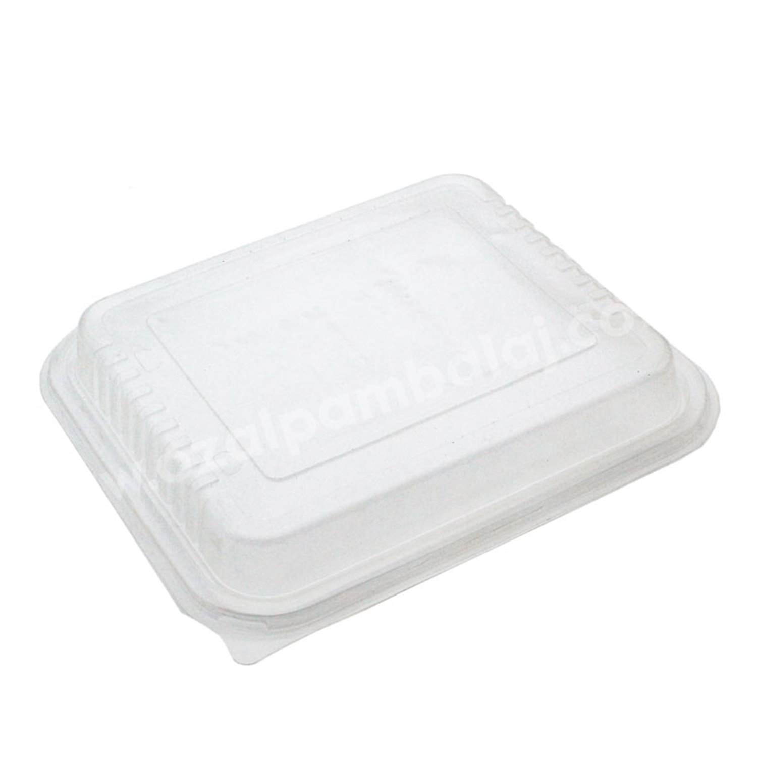 PP Bölmesiz Yemek Kabı  Kapağı - 50 Adet (Paket)