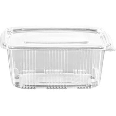 Plastik Sızdırmaz Kap Düz Kapak 750 cc - 100 Adet x 6 Paket (Koli)