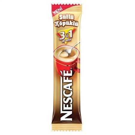 Nescafe 3 İn 1 Arada Sütlü Köpüklü 17 gram 72 Li (Paket)