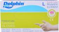 Dolphin Beyaz Lateks Muayene Eldiveni Pudralı (L) 100 Adet x 20 Paket (Koli)